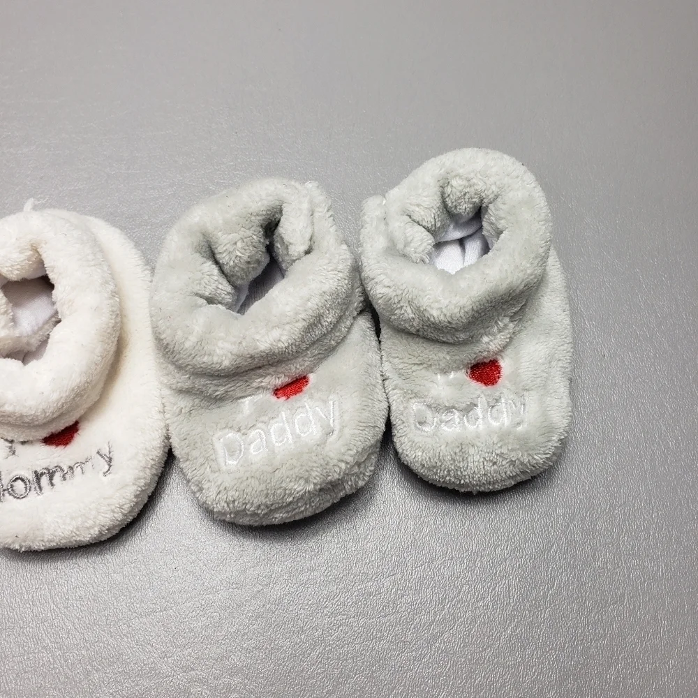 babys unbranded I love mommy and I love daddy slippers gender neutral